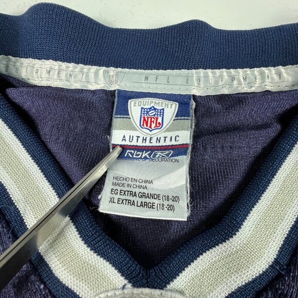 Y2K Reebok Dallas Cowboy Terrell Owens 81 Football Jersey Youth Extra Large Blue - Picture 7 of 14